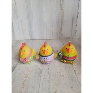 Easter chicken candle set egg spring unique set home decor accessory